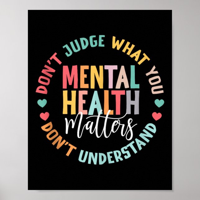 Poster Você Não Entende Saúde Mental E Consciência (Frente)