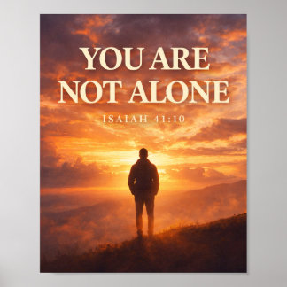 Poster Você Não Está Sozinho - Isaías 41:10