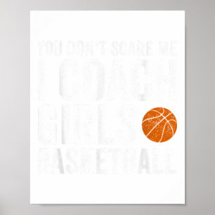 Poster Você Não Me Assusta Eu Treino Basquete Feminino Tr