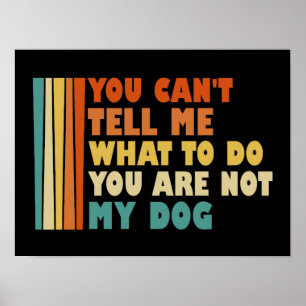 Poster Você não pode me dizer o que fazer você não é meu