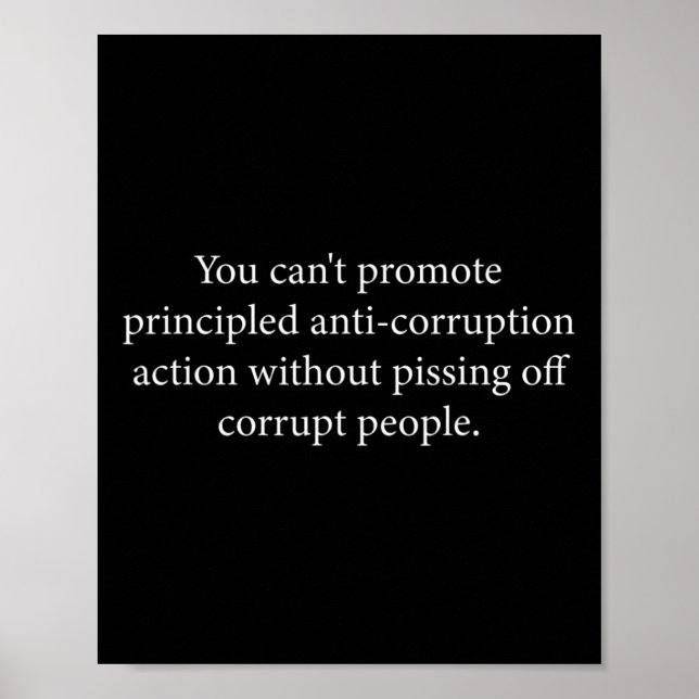 Poster Você Não Pode Promover uma Ação Anticorrupção Prin (Frente)