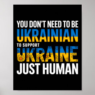 Poster Você não precisa ser ucraniano para apoiar a Ucrân
