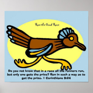 Pôster Você não sabe que em uma corrida todos os corredor