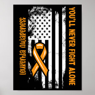 Poster Você nunca combaterá sozinho a leucemia de Cancere