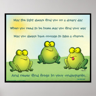 Pôster Você Nunca Encontra Sapos Em Suas Cuecas