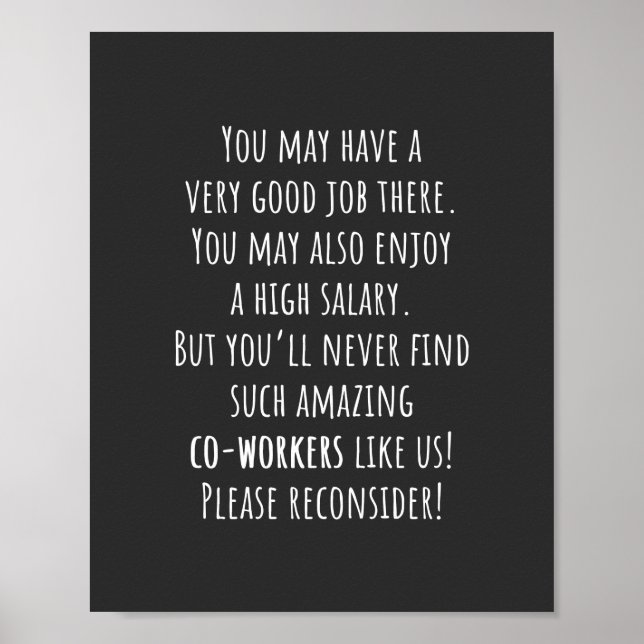 Poster você nunca encontrará colaboradores tão incríveis  (Frente)