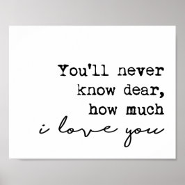 Poster Você nunca saberá, querida | Quanto Eu Te Amo