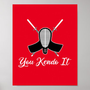 Poster Você o Kendo - engraçado Kendo Aikido Pun Piada Gr