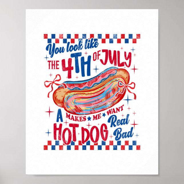 Poster Você Parece O 4º De Julho Engraçado Design De Cach (Frente)