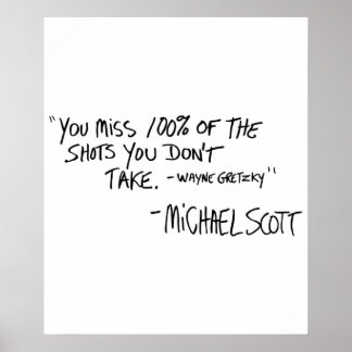 Poster Você perde 100 dos tiros que você não toma variant