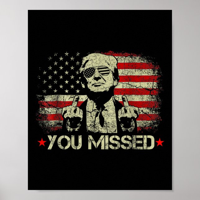 Poster Você Perdeu Trump 2024 American Flag (Frente)