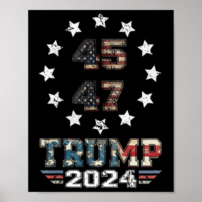 Poster Você Perdeu Trump 2024 U.S. Flag 2 Side (Frente)