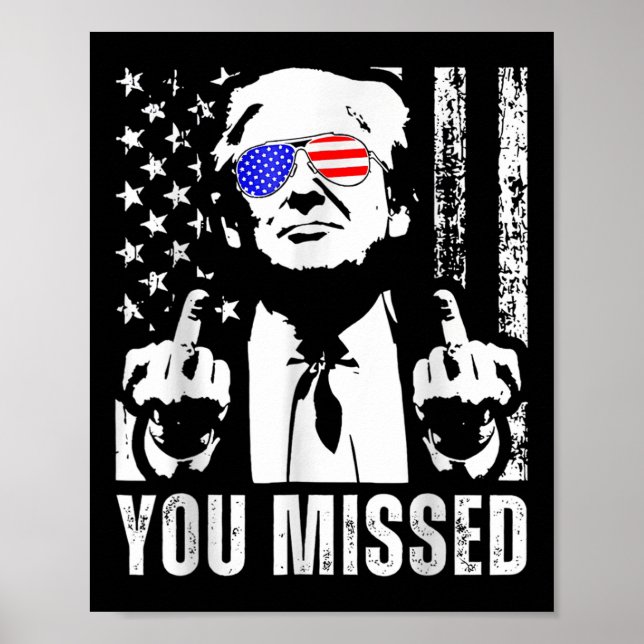 Poster Você Perdeu Trump 2024 US Flag Funny (fron) (Frente)