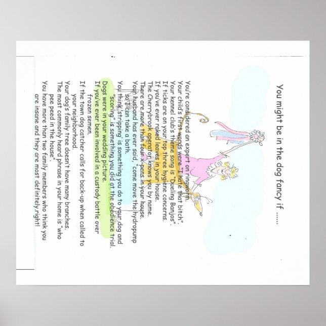 Pôster Você pode estar no rico do cão se... (Frente)