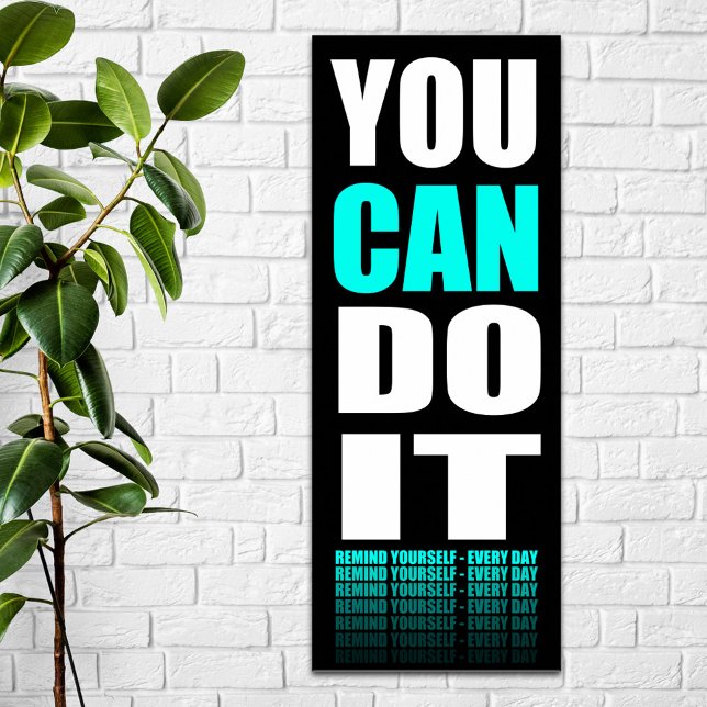 Poster Você PODE Fazer Isso (aqua) Motivacional (Criador carregado)