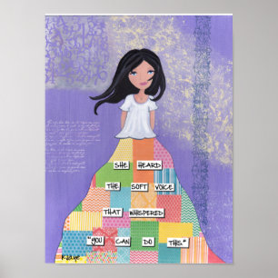 Pôster Você pode fazer isso - Arte para Meninas e Mulhere