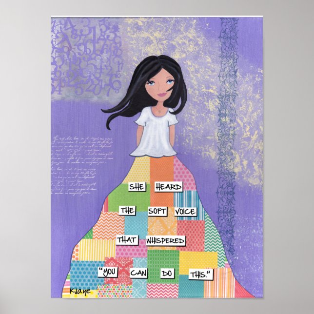 Pôster Você pode fazer isso - Arte para Meninas e Mulhere (Frente)