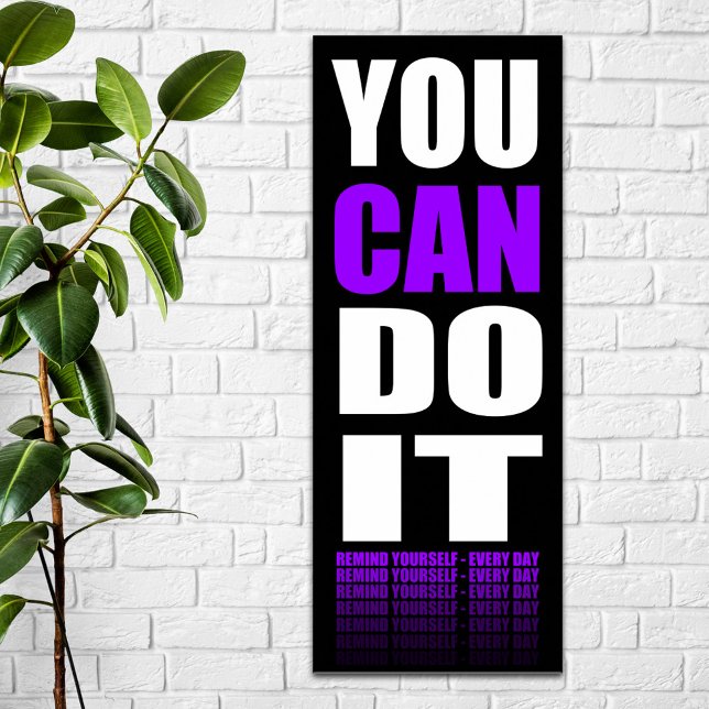 Poster Você PODE Fazer Isso (roxo) Motivacional (Criador carregado)