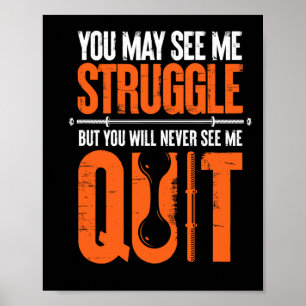 Poster Você Pode Me Ver Lutando Nunca Me Verá Sair