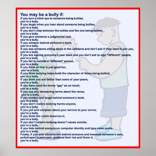 Poster Você pode ser uma intimidação se