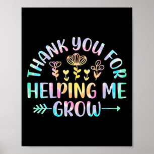 Poster Você Por Me Ajudar A Crescer Grateful Graduation K