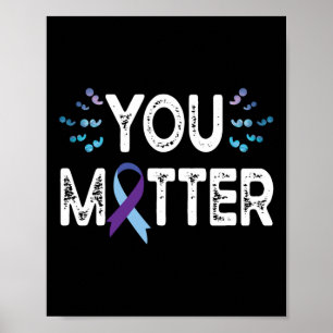 Poster Você Prevenção Suicida Sensibilização Camisa Púrpu