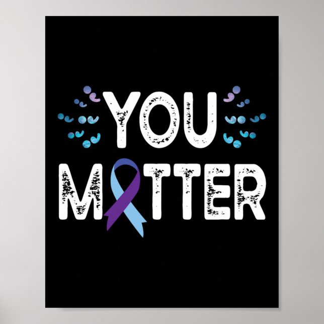 Poster Você Prevenção Suicida Sensibilização Camisa Púrpu (Frente)