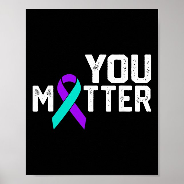Poster Você Problema Prevenção Suicídio Verde-Roxo Consci (Frente)