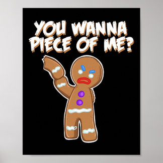 Poster Você Quer Um Pedaço Meu Gingerpão Divertido