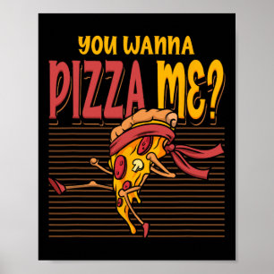 Poster Você Quer uma Pizza Meu Estilo de Luta de Karatê M