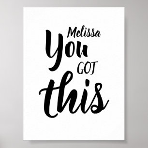 Poster Você Recebeu Este Nome Personalizado Inspiraciona