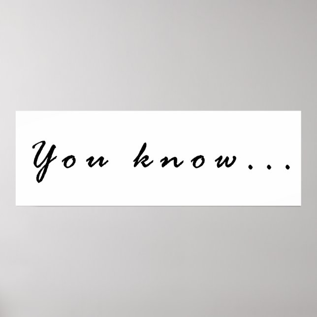 Poster Você sabe... (Frente)