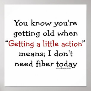 Pôster Você sabe que está envelhecendo quando
