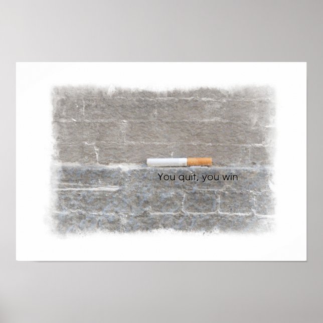 Poster Você Sai, Ganha - Campanha Anti-Fumante (Frente)