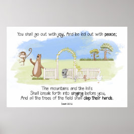 Poster Você Sairá Com Joy Isaiah 55:12