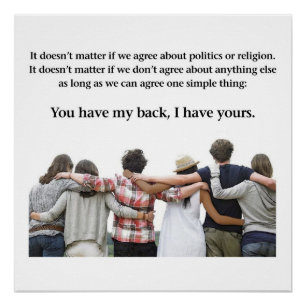 Pôster Você Tem As Minhas Costas, Eu Tenho As Suas