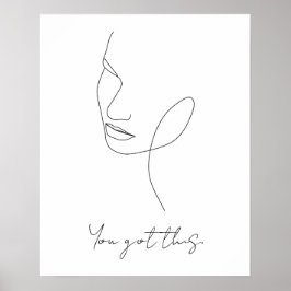 Poster Você Tem Este Texto Personalizado De Arte De Linha