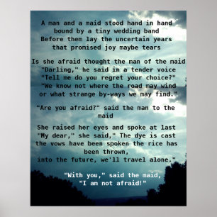 Poster VOCÊ TEM MEDO DE DIZER O HOMEM AO poema MAID?