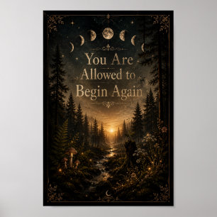 Poster Você Tem Permissão Para Recomeçar Floresta Sombr