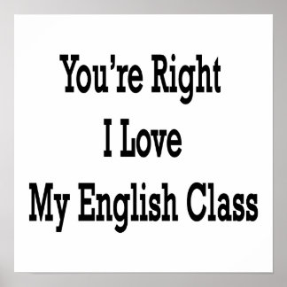 Pôster Você tem razão, eu amo minha aula de inglês