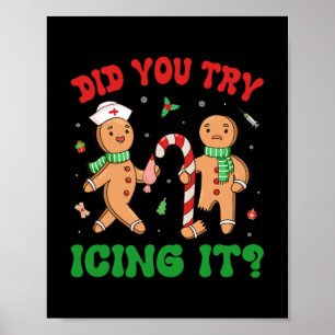 Poster você tentou derretê-lo retro christmas gingerpão n