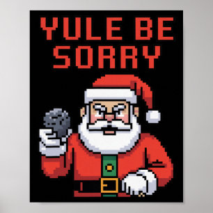 Poster Você Vai Se Arrepender Papai Noel Bravo Natal Feio