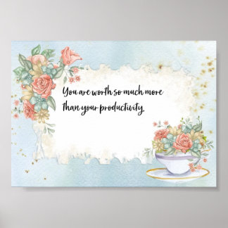 Poster Você Vale Muito Mais Do Que Sua Produtividade