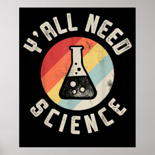 Poster Vocês Precisam de Ciência Química Biologia Física