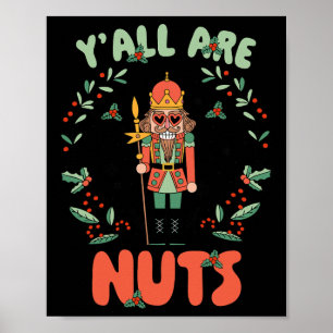 Poster Vocês são Loucos Nozes Cachorros Feliz Natal Engra