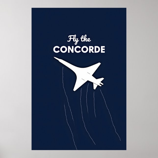 Poster Voe a Ilustração Conceitual do Concorde Contra (Frente)