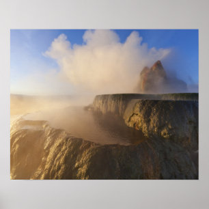 Pôster Voe Geyser com neve com cobertura de Granito