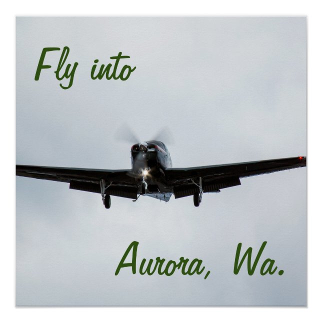 Pôster Voe para Aurora, Washington (Frente)