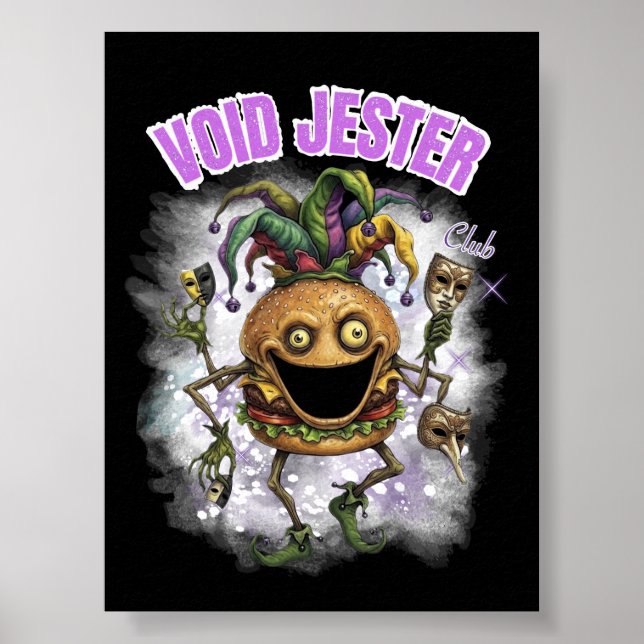 Poster Void Jester Club - amigo Burger escuro (Frente)