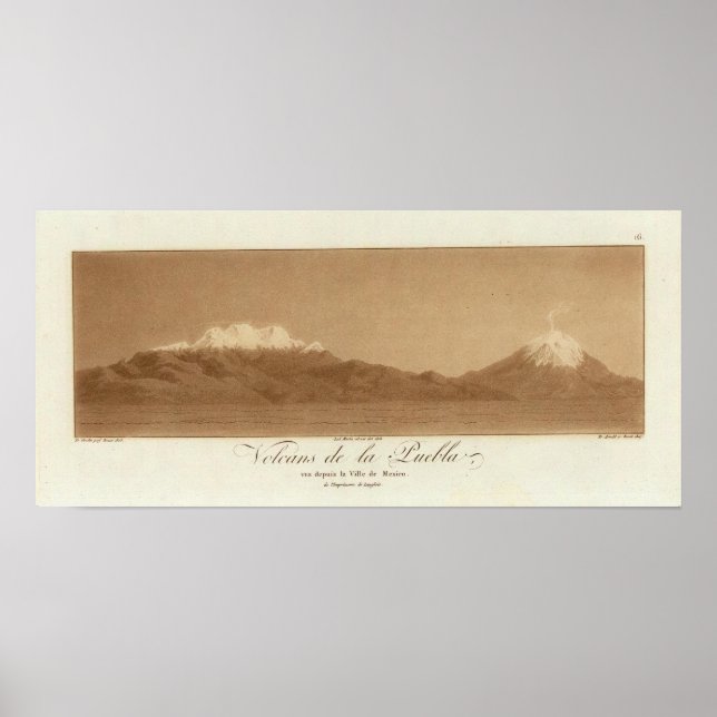 Poster Volcanos da Cidade do México (Frente)